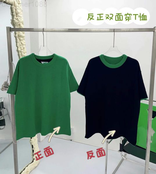 

women's t-shirt designer 22 spring and summer bv green new high version wear round neck couple fashion loose large os short sleeved t-s, White