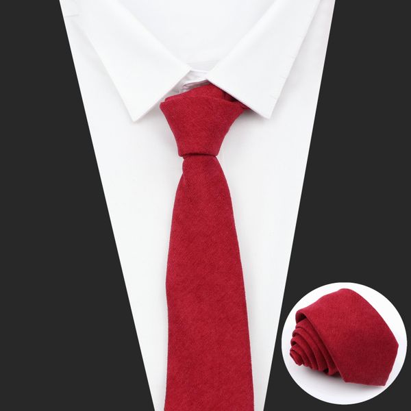 Marke Herren Binden Feste Farbe Corduroy Super Soft Jacquard Krawattenzubehör täglich Krawattenhochzeitsfeier für Mann
