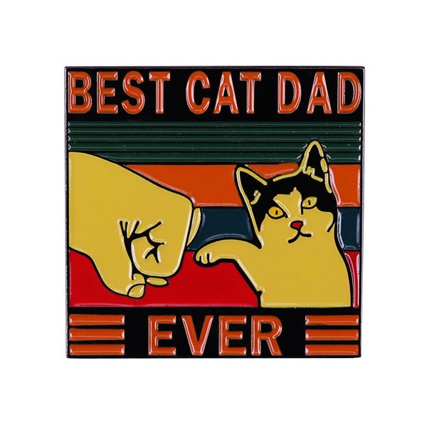 

fun cat dad brooch fist and claw fist badge father's day pin gift clothes jacket accessories, Blue