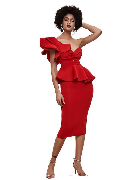 

missord twist front exaggerated ruffle peplum bodycon dress v3i3#, Black;gray