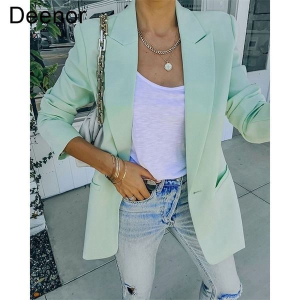 

deenor summer one button female suit jacket full sleeve outwear chic loose spring ol femme suit women blazer 220705, White;black