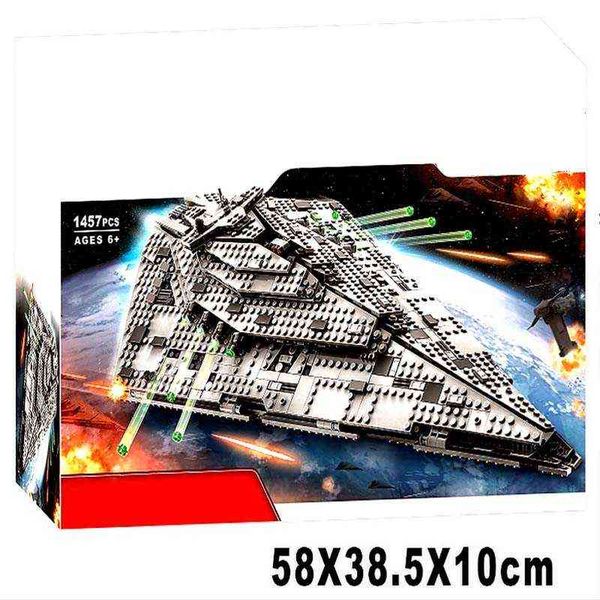 

1457pcs new 10901 first order star plan destroyer space wars model building blocks bricks toys y220510