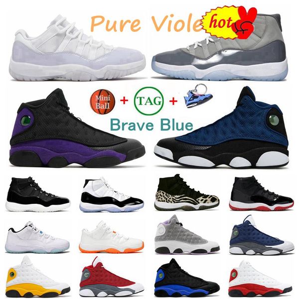 

mens cool grey 11s jumpman 11 basketball shoes pure violet jubilee bred concord 45 hyper royal 13 13s court purple red flint del sol brave, Black