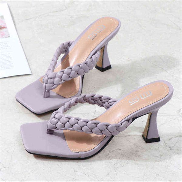 

2022 summer women shoes flip flops 's slippers outdoor heel slipper casual ladies heels sandals female 220610, Black