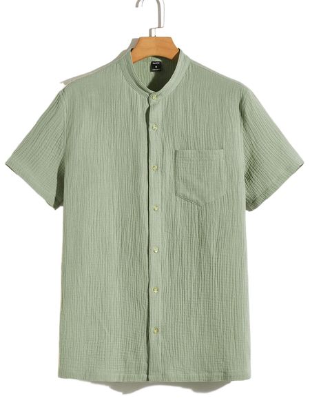 

men button & pocket front shirt q2nm#, White;black