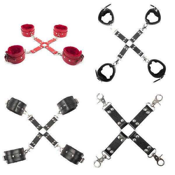Nxy Sm Bondage Bdsm Sexspielzeug Frauen Fesselset Handschellen Seil Fesseln Körpergeschirr für Paare Strapse Erwachsene Sm Fetisch 220426