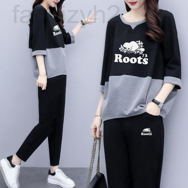 

two piece dress designer [nutria]korean fashion loose size two-piece casual leggings slim suit female rlgb2022, White