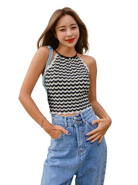 

dazy all over print cami knit w3jc#, White;black