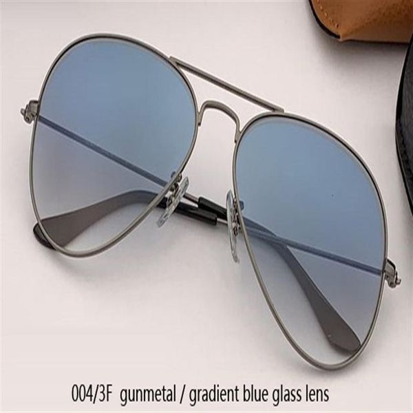 

whole-brand aviation glass lenses gradient sunglasses men women uv400 sun glasses male 58mm 62mm lens gafas de sol mujer sungl2969, White;black