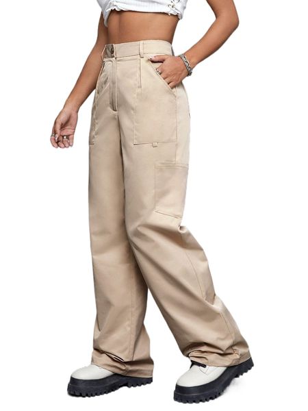 

high waist wide leg pants q99g#, Black;white