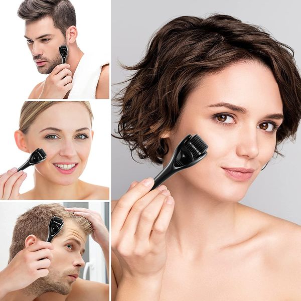 Professioneller echter Derma-Roller für Gesicht, Körper, Bart, Haarwachstum, Heim-Microneedling-Roller mit individueller Titan-Mikronadel