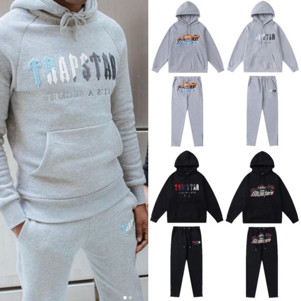 

men's set trapstar hoodies and pants tracksuit designers sportswear women and men tracksuits sweatshirts suits autumn winter jogger sui, Gray