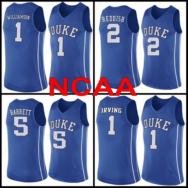 Basketball-Trikot-Trikot Jersey Ja 12 Morant NCAA Zion 1 Williamson Männer Blue College RJ 5 Barrett 2 Reddis J.J 4 Redick 32 Laettner Wear Stock S-XXL