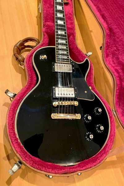 

paul custom 1970s vintage ebony electric guitar