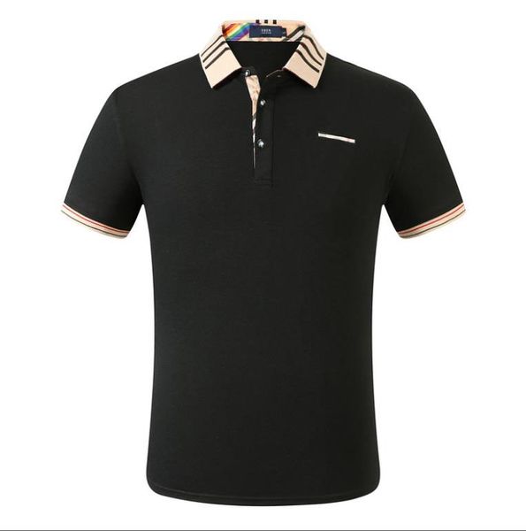 

2022 men's cotton tesla bb letter embroidery cotton loose polo shirt short sleeve new casual asia size s-3xl, White;black