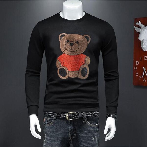 

fashion drill pullover hoodies men casual hooded streetwear sweatshirts hip hop male casual man and women 067, Black