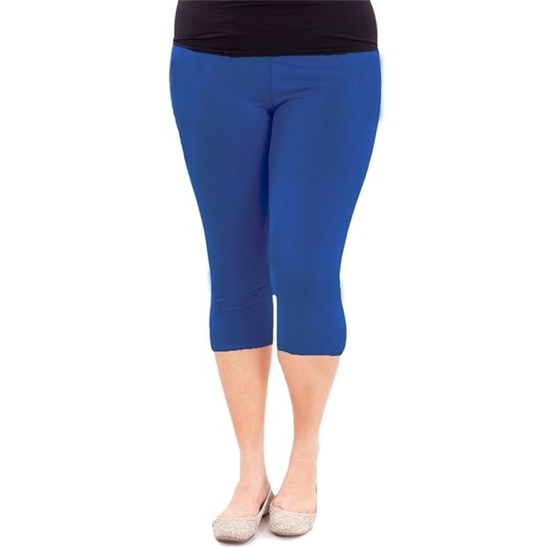 

plus size women leggings casual solid spring summer modal leggings cotton elastic waist stretch pants drop 210820, Black