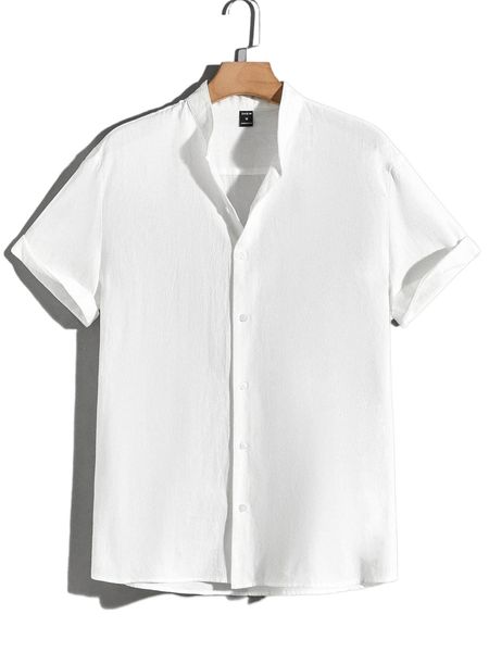 

men solid button through shirt i4kh#, White;black