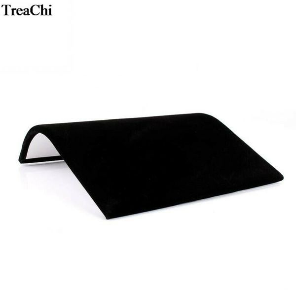 

black velvet necklace bracelet storage display rack creative women pendant jewelry display organizer showcase holder stand 220805, Black;white