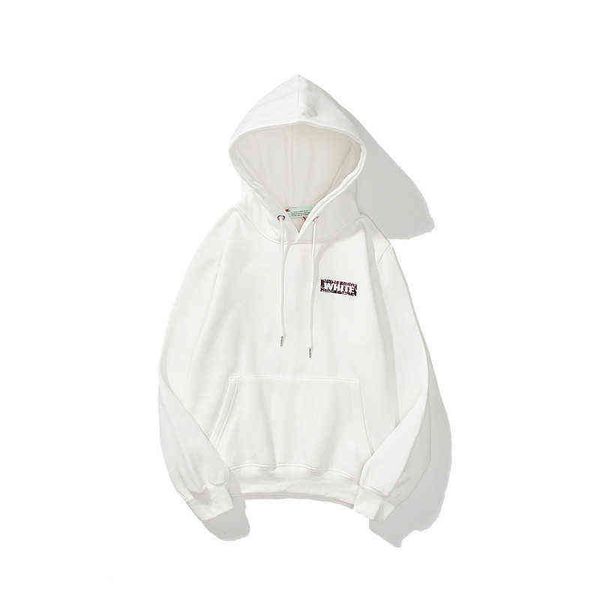 

autumn and winter new off floral print hoodie coat, Black