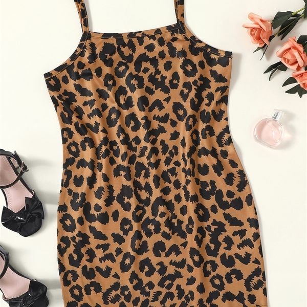 

toddler girls leopard print cami dress she, Red;yellow