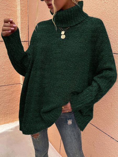 

high neck batwing sleeve sweater y8wk#, White;black