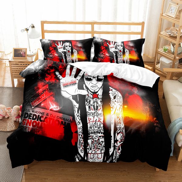 Ragazzi Rosso Nero di alta qualità 3 pezzi Sposa Cadavere Teschio 3D Set di biancheria da letto Singolo Queen King Size Copripiumino Federe Set Letto