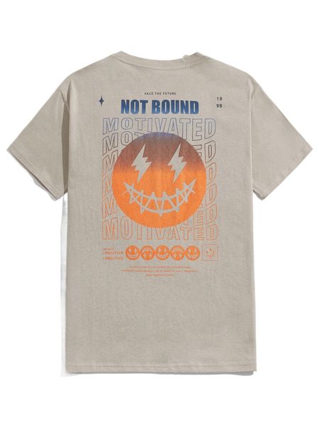 

men expression & slogan graphic tee h7se#, White;black