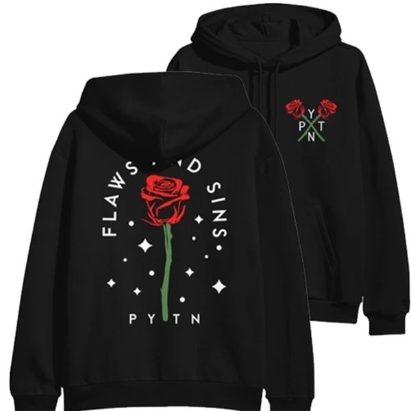 

payton moormeier merch hoodies sweatshirt men oversize social media stars pullovers funny streetwear tracksuit y200915, Black