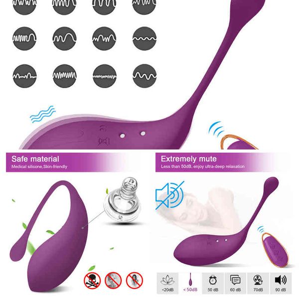 NXY Vibratoren Drahtloser Vibrator Fernbedienung G-Punkt-Simulator Vaginalball Vibrierendes Liebesei Weiblicher Masturbator Sexspielzeug für Frauen Erwachsene 18 220427
