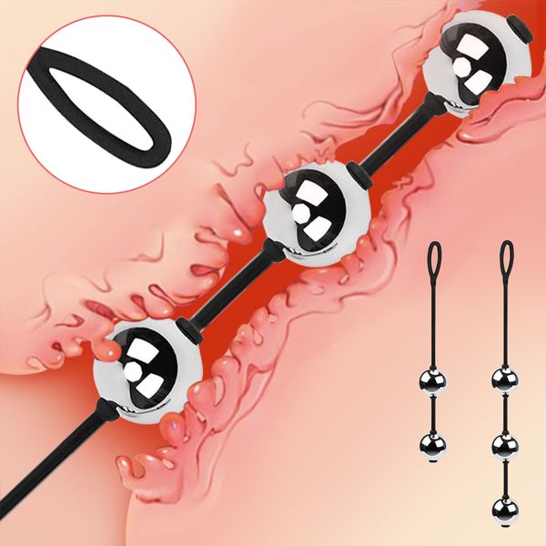 3 dimensioni di sfere di contrazione metallica tappa plug ridotta femmina yin coppie vaginali restringono giocattoli sexy per le donne oggetti di bellezza