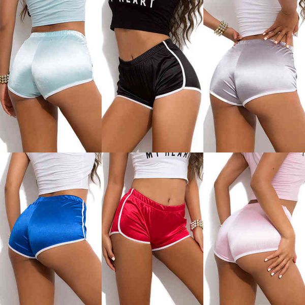 

summer 040# women's shorts pants night club sports shorts yoga pants, Blue