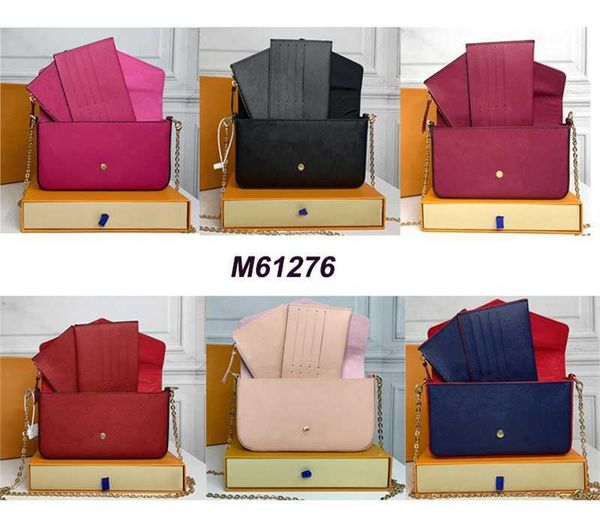 

3pcs/set designers bags pouches envelope purse woman fashion monogrames multi pochette felicie chain crossbody luxury shoulder bag
