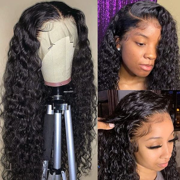 

lx brand lace front wigs human hair pre plucked water wave lace front wig transparent lace front wigs human hair for black womenfactory dir