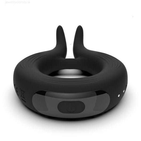 

products charging silicone vibration lock fine ring double motor vibration men's delay ring husband and wife common vibration ring