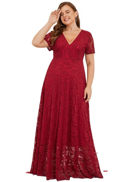 

plus floral lace floor length bridesmaid dress v0u5#, Black