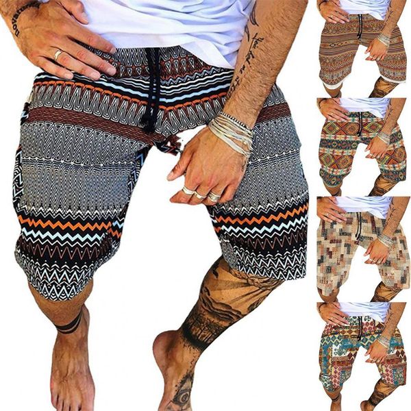 

designer men shorts outdoor sport shorts bicycle short pants straight-leg breathable cotton blend casual retro print shorts carg, White;black