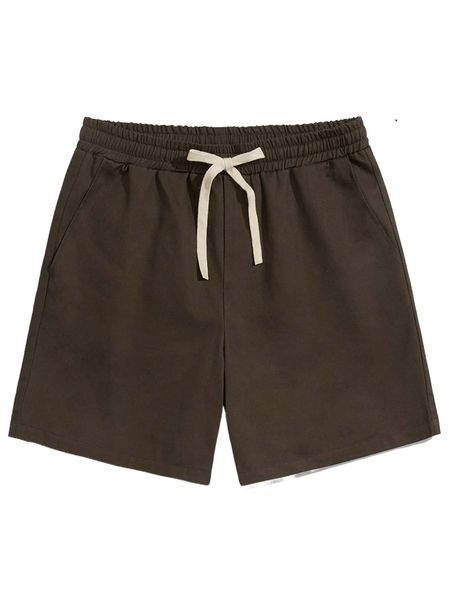

men knot detail slant pocket shorts e25x#, White;black