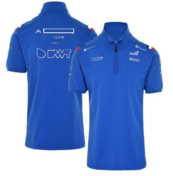 

f1 formula one team polo shirt 2022 new lapel t-shirt with the same custom