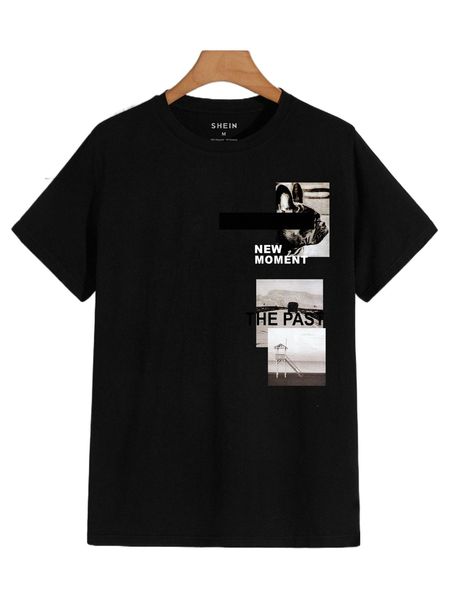 

men dog and letter graphic tee e5hx#, White;black