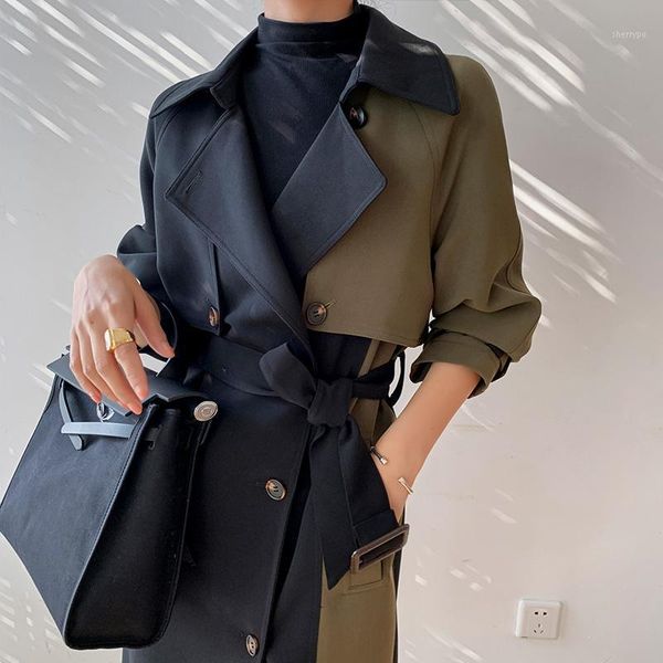 Damen-Trenchcoats, europäischer und amerikanischer großer langer Mantel, einfach, elegant, klassisch, geeignet für Herbst und Winter. Zeitlich begrenzter Rabatt