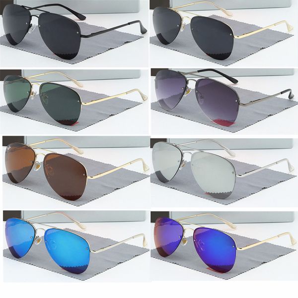 

wholesale summer brand sunglasses polarized eyeglasses black color designer womens mens goggle senior metal sun glasses with case, White;black