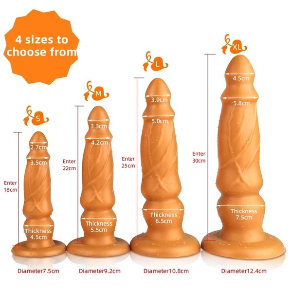 Neuer riesiger Analplug aus weichem Silikon, großer Hintern, Anus-Dilatator, realistischer großer Dildo, G-Punkt-Masturbator, sexy Spielzeug für Mann und Frau