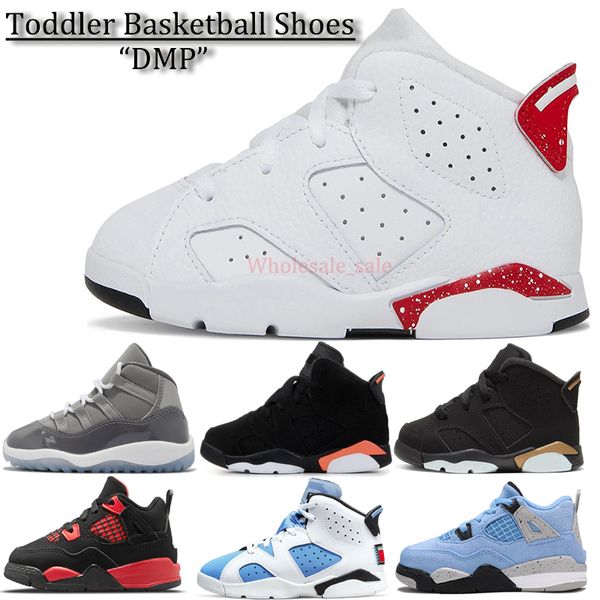 

toddler td cool grey 11s kids basketball shoes carmine bred dmp 6s red oreo thunder unc university blue big boys girls bred sneakers childre
