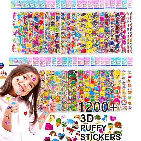 

40 20 different sheets 3d puffy bulk stickers for girl boy birthday gift scrapbooking teachers animals cartoon