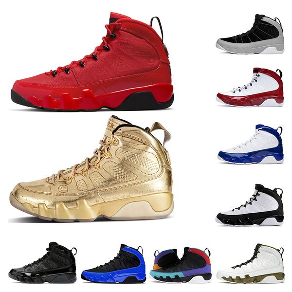 

basketball shoes 9s mens trainers chile red gym university racer blue particle grey bred patent sports sneakers size 7-13
