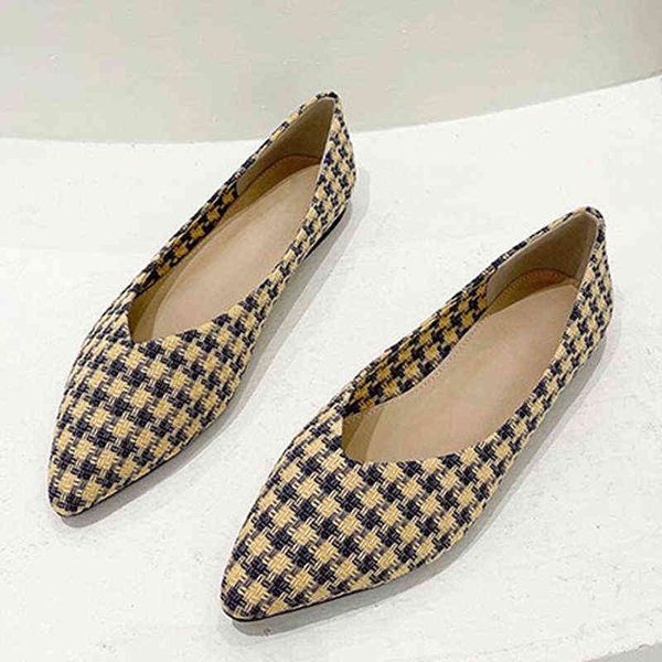 

dress shoes 2022 slip on shallow flats women casual loafers pointed toe ballet breathable moccasin single cozy work spring 220512, Black