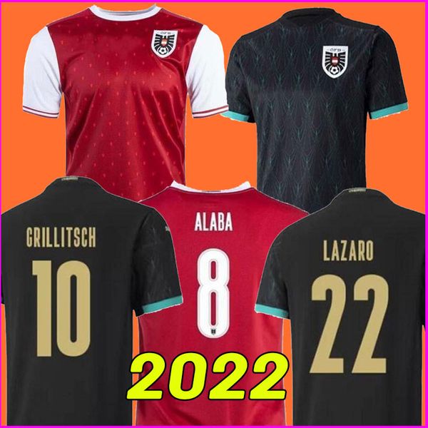 

21 22 soccer jersey austria football shirt alaba uniforms sabitzer baumgarther schlager grillitsch kalajdzic laimer lainer arnautovic kalajd, Black;yellow