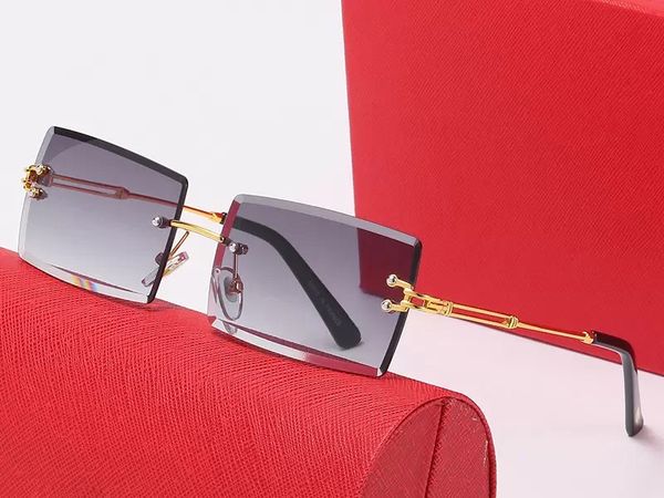 

sunglasses for woman designer sunglasses sunshade eyeglass antireflection composite metal rimless optical rectangle frame summer fashion mat, Black