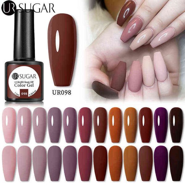 

nxy nail gel nude polish for manicures brown coffee chocolate color soak off uv varnish winter art design 0328, Red;pink